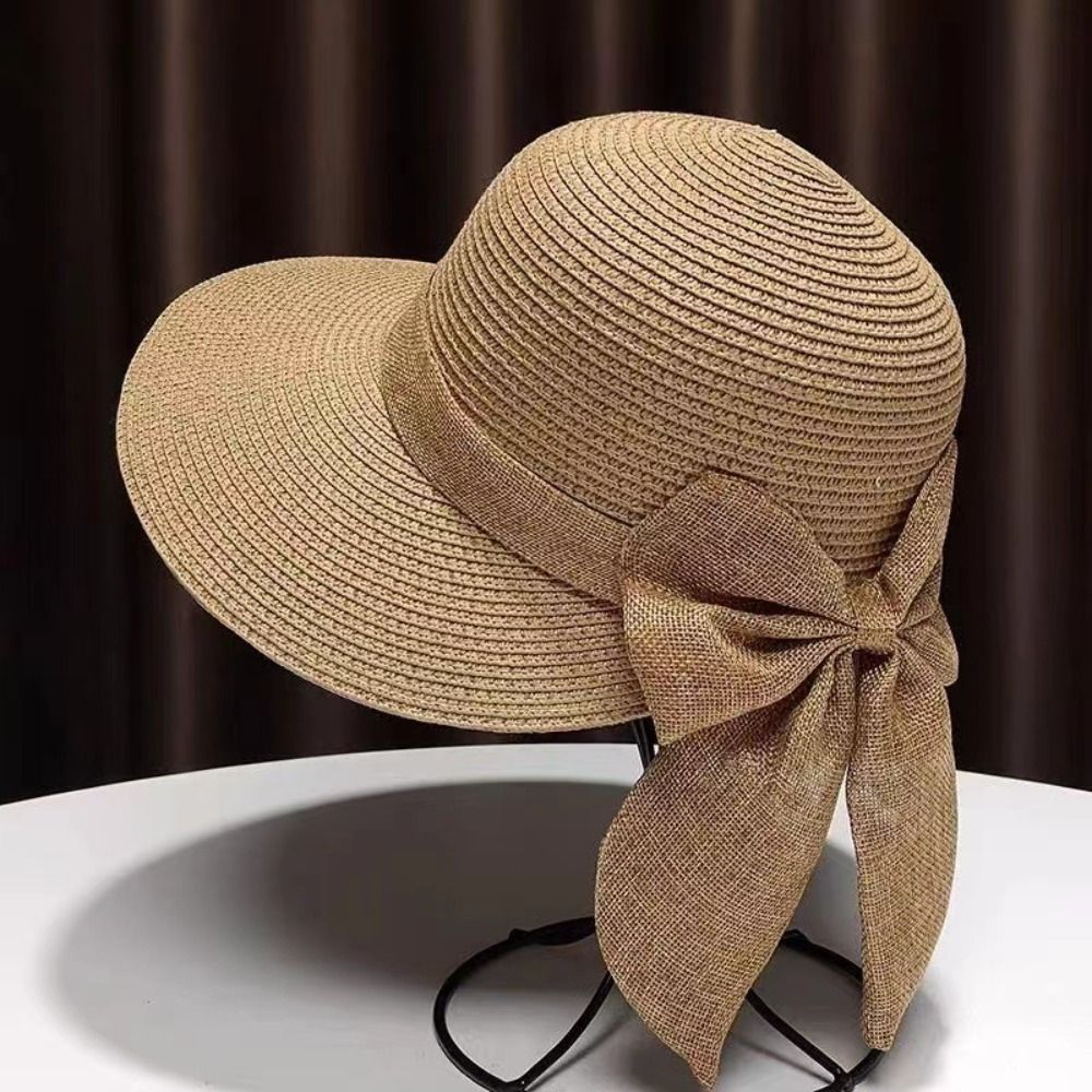 Bucket Hat Straw - Casual palha chapéu com aba larga