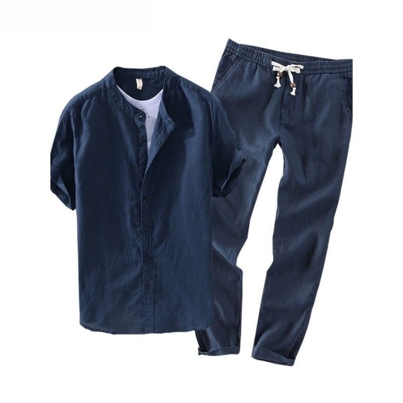 Conjunto de Camisa Casual de L - Linen Shirt Breathable avaliação e preço