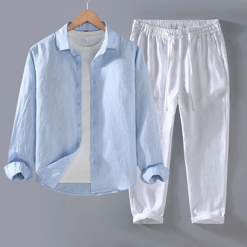 Camisa Masculina Casual de Man - Linen Shirt Breathable avaliação e preço